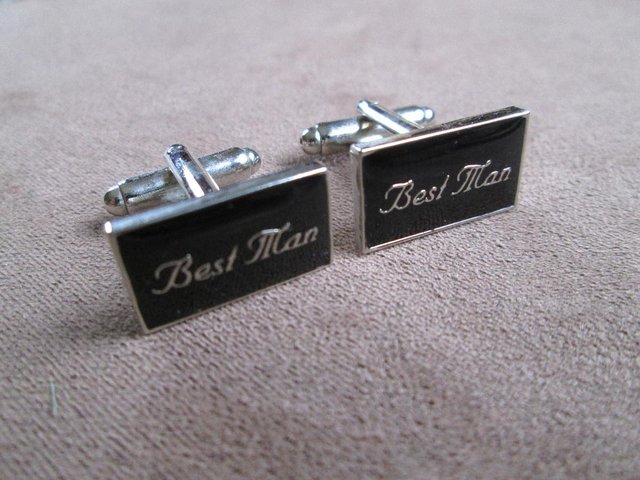 Preview of the first image of Best Man Cufflinks (incl P&P).