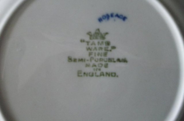 Image 2 of A set of six sandwich or cake plates and a serving tray.