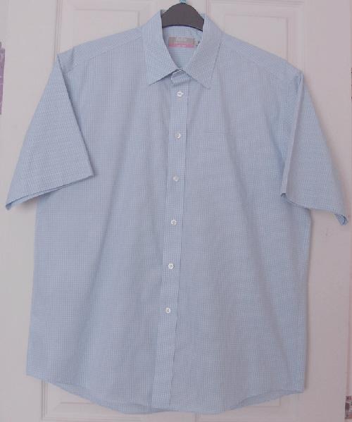Preview of the first image of Mens Short Sleeve Check Shirt By Marks & Spencer - Sz 42.