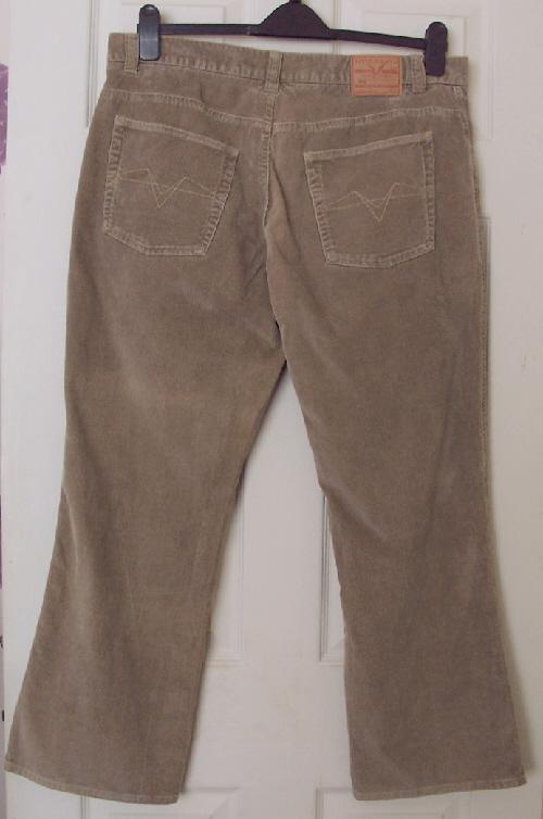 Image 2 of Men's Beige Corduroy Jeans By River Island - 36W/29L  B22