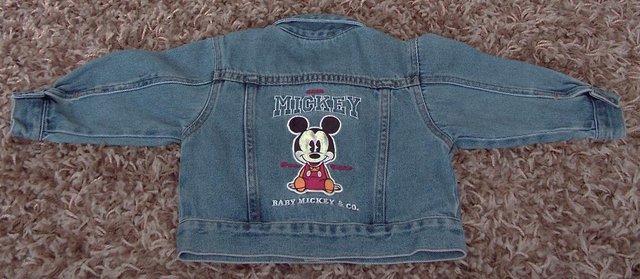 Image 2 of Cute Babies Mickey Mouse Denim Jacket - Age 18 mths   B22