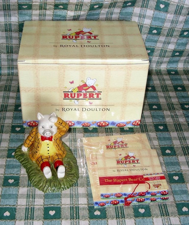 Image 2 of Royal Doulton Rupert Bear characters x4 new