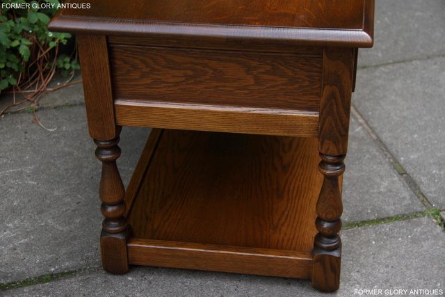 Image 11 of OLD CHARM LIGHT OAK COFFEE TABLE LAMP TV STAND