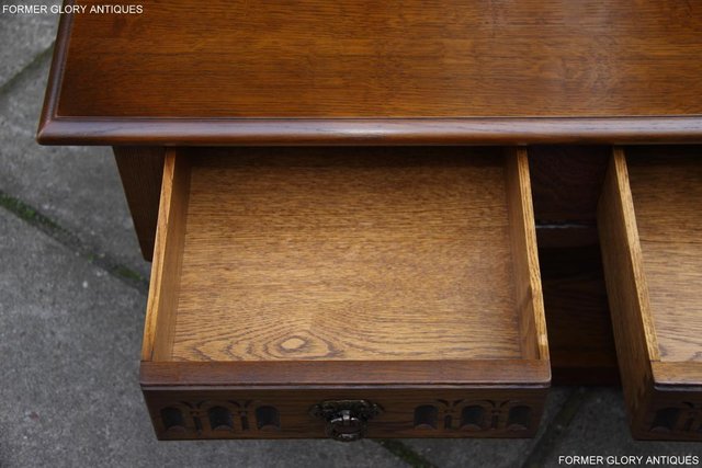 Image 13 of OLD CHARM LIGHT OAK COFFEE TABLE LAMP TV STAND