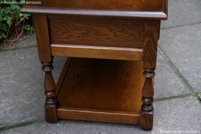 Image 17 of OLD CHARM LIGHT OAK COFFEE TABLE LAMP TV STAND