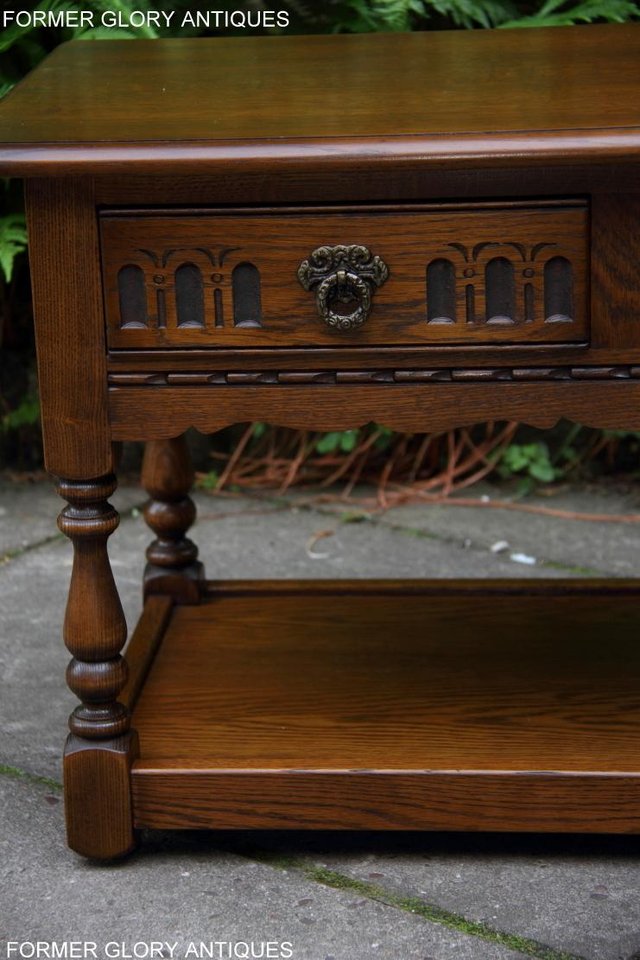 Image 23 of OLD CHARM LIGHT OAK COFFEE TABLE LAMP TV STAND