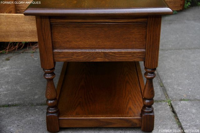 Image 24 of OLD CHARM LIGHT OAK COFFEE TABLE LAMP TV STAND