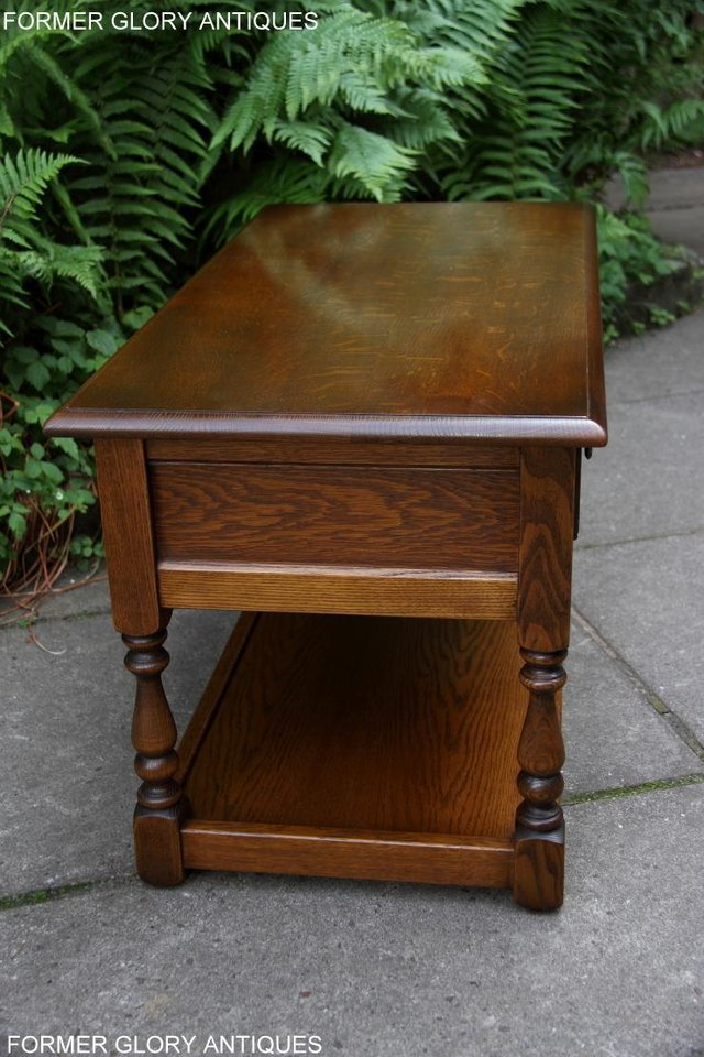 Image 31 of OLD CHARM LIGHT OAK COFFEE TABLE LAMP TV STAND