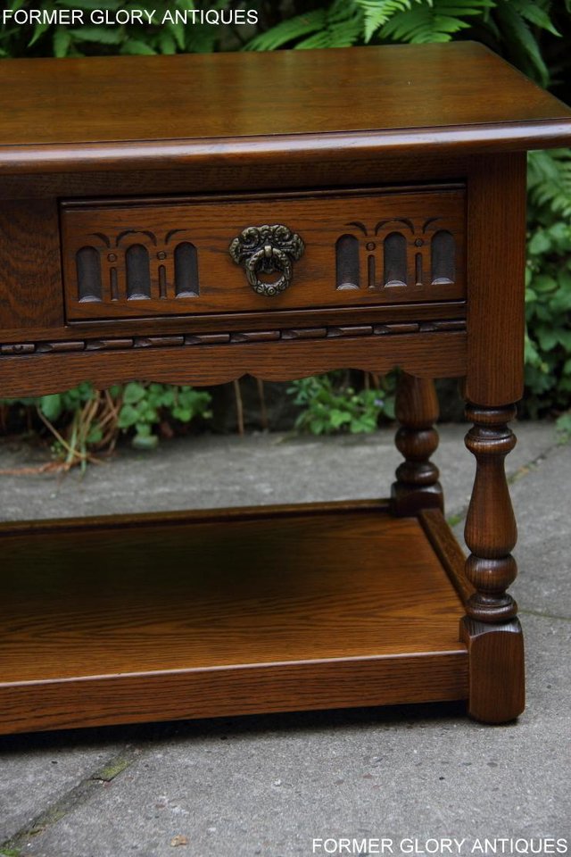 Image 38 of OLD CHARM LIGHT OAK COFFEE TABLE LAMP TV STAND