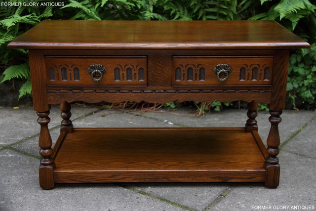 Image 44 of OLD CHARM LIGHT OAK COFFEE TABLE LAMP TV STAND