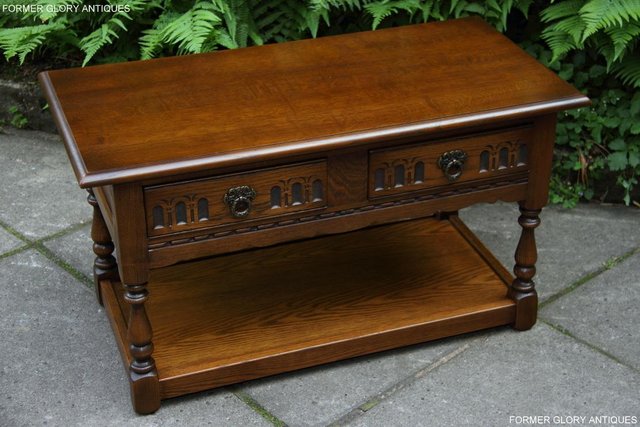 Image 48 of OLD CHARM LIGHT OAK COFFEE TABLE LAMP TV STAND