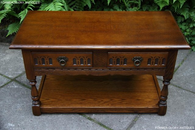 Image 56 of OLD CHARM LIGHT OAK COFFEE TABLE LAMP TV STAND