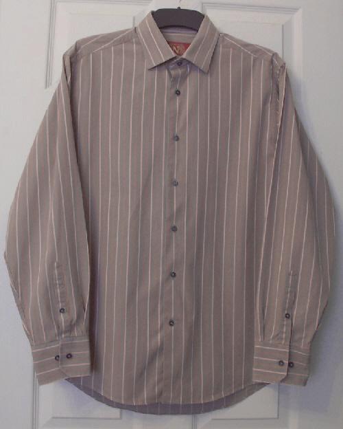 Preview of the first image of Lovely Mens Stripe Shirt By Next - 16" Collar  B22.