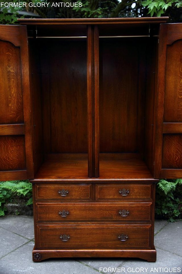 Image 17 of TITCHMARSH GOODWIN ROYAL OAK WARDROBE CHEST OF DRAWERS STAND