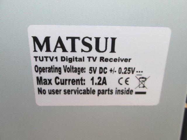 Image 2 of Matsui TUTV1 digital receiver (Incl P&P)