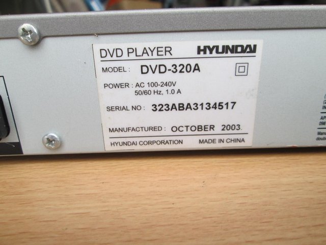 Image 2 of Hyundai DVD model 320 dvd/mp3 player (Incl P&P)