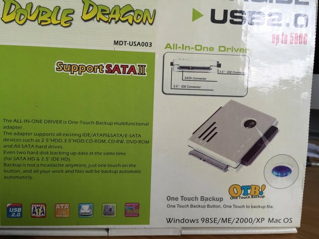 Preview of the first image of Sata & IDE - USB one touch back up adapter.