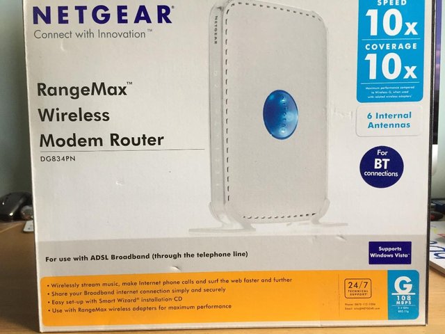 Image 2 of NETGEAR RangeMax DG834PN 108 Mbps 10/100 Wireless G Router