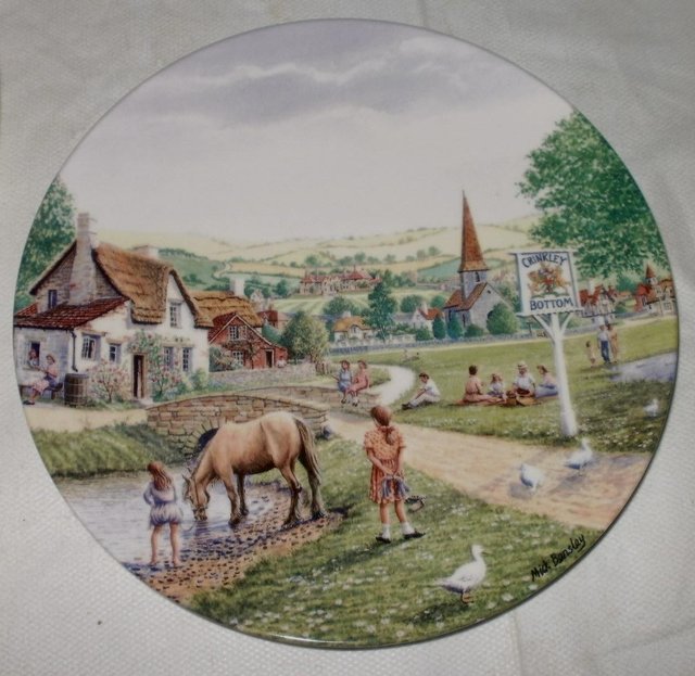 Image 3 of ROYAL DOULTON  PLATE THE VILLAGE GREEN CRINKLEY BOttom