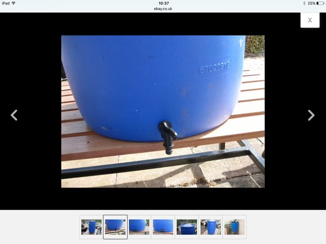 Image 3 of Plastic 205 Ltr Water Butt /Wash Barrel, Valleting
