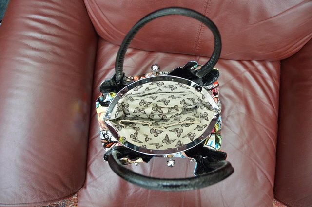Preview of the first image of Beautiful Colourful PVC Handbag with loads of room.