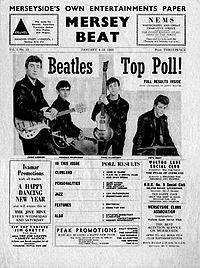 Preview of the first image of Beatles  REWARD Mersey Beat Jan. 4th 1962 Beatles Top Poll.