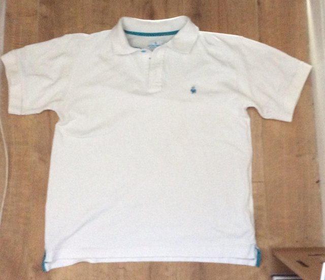 Image 2 of Boys Le Coq Sportif White Polo Shirt Size XLB