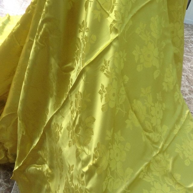 Image 3 of Piece of fabric natural silk gold-yellow colour  240 long an