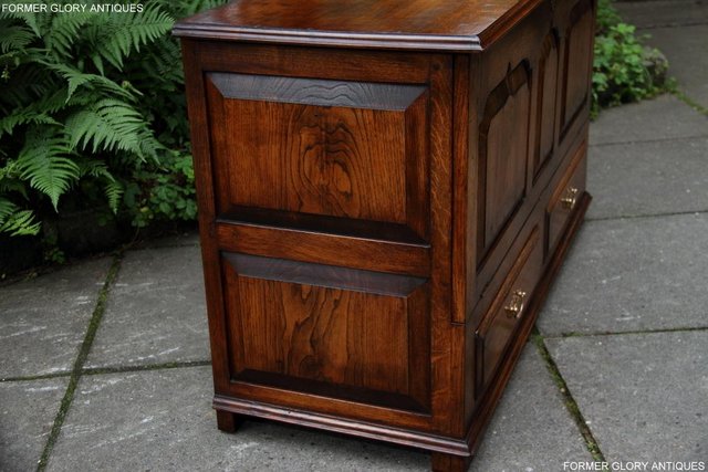 Image 28 of TITCHMARSH GOODWIN STYLE OAK BLANKET DOWER CHEST TV STAND