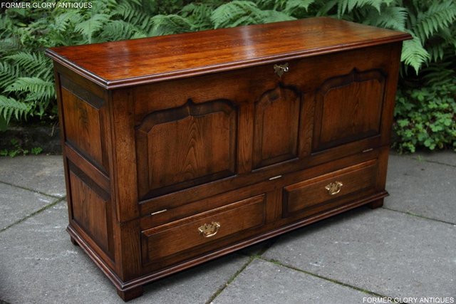 Image 37 of TITCHMARSH GOODWIN STYLE OAK BLANKET DOWER CHEST TV STAND