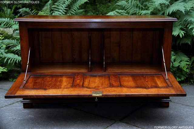 Image 52 of TITCHMARSH GOODWIN STYLE OAK BLANKET DOWER CHEST TV STAND