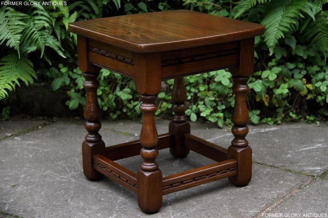Image 11 of AN OLD CHARM LIGHT OAK NEST OF THREE SIDE END COFFEE TABLES