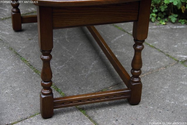 Image 18 of AN OLD CHARM LIGHT OAK NEST OF THREE SIDE END COFFEE TABLES