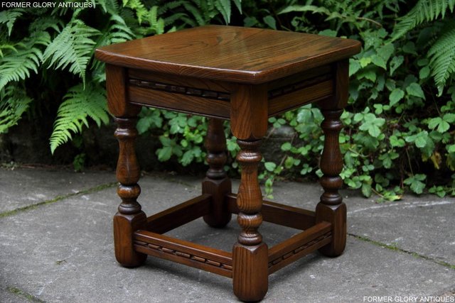 Image 34 of AN OLD CHARM LIGHT OAK NEST OF THREE SIDE END COFFEE TABLES