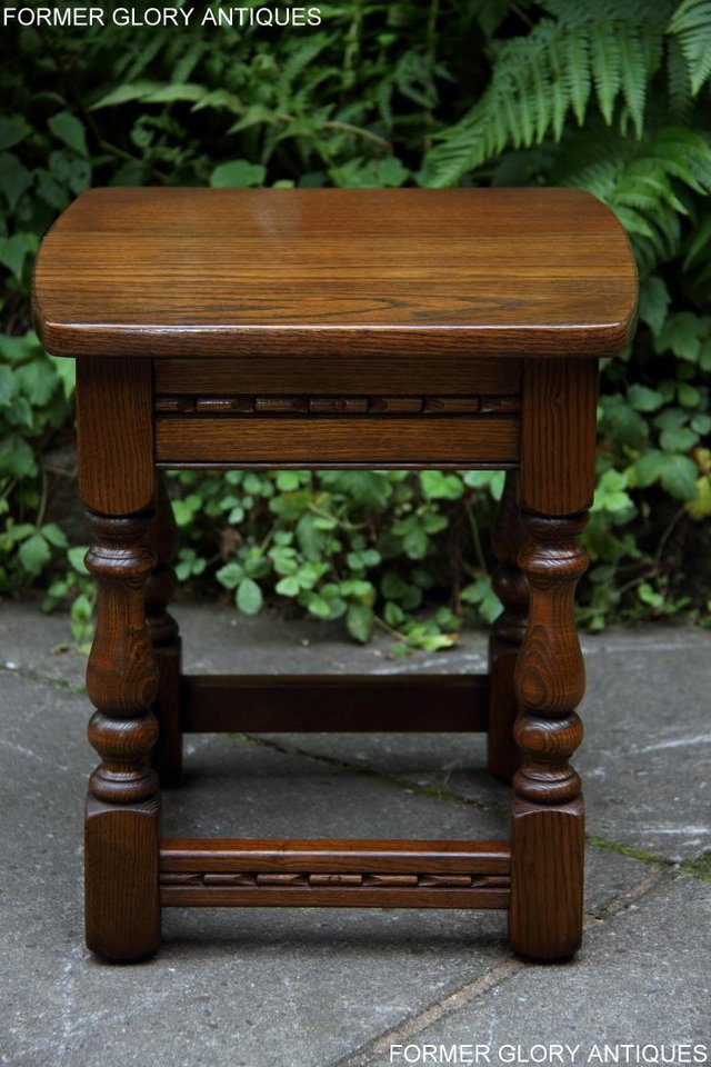 Image 48 of AN OLD CHARM LIGHT OAK NEST OF THREE SIDE END COFFEE TABLES