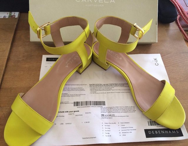Image 2 of Carvela Lime Sandals. Size 6.