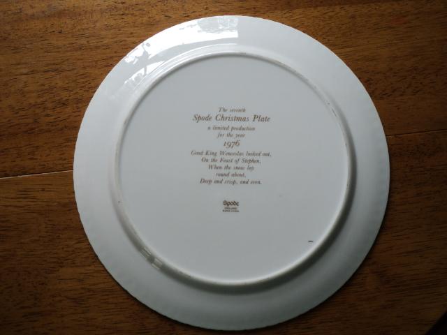 Image 4 of Collectors Plate: Spode Christmas 1976