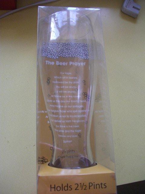 Preview of the first image of THE BEER PRAYER GLASS.