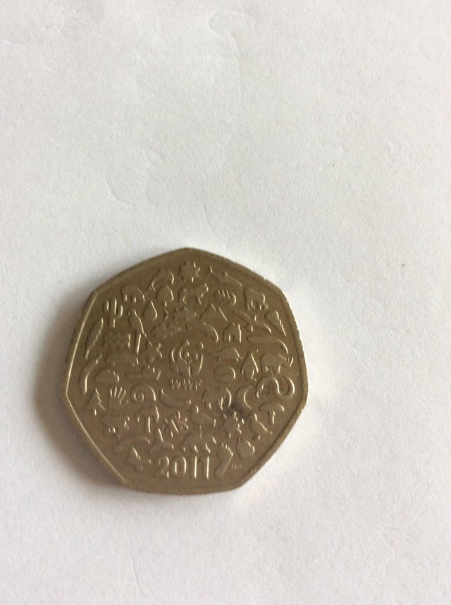 Preview of the first image of WWF very rare 50p coin.