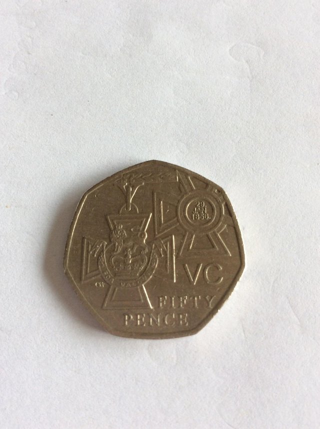 Preview of the first image of Rare 50p coin VC crosses 2006.