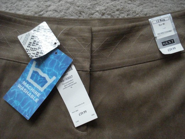 Image 3 of NEW NEXT TAILORED STRETCH MACHINE WASHABLE TROUSERS SIZE 12