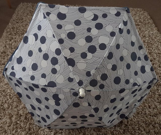 Preview of the first image of Navy/White Spotted Parasol By Baby Be Good   BX38.
