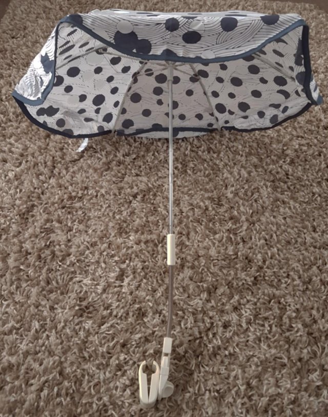 Image 2 of Navy/White Spotted Parasol By Baby Be Good   BX38