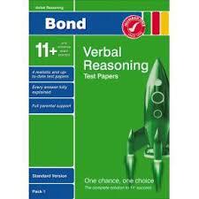 Preview of the first image of Bond 11+ Test Papers Verbal Reasoning.