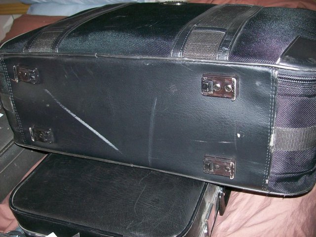 Image 3 of 26" Black Canvas Carlton Suitcase. Ref L1050