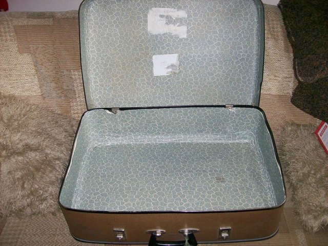 Preview of the first image of 24" Brown Hard Expanding Suitcase RefL1051.