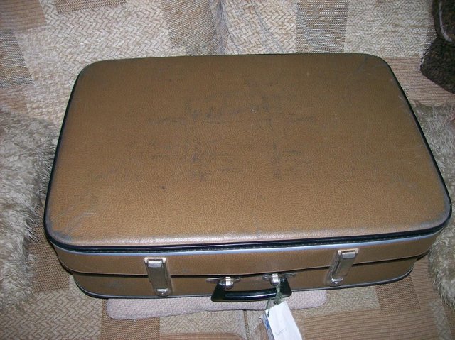 Image 2 of 24" Brown Hard Expanding Suitcase RefL1051