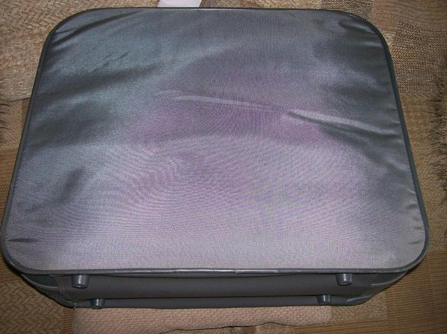 Image 2 of 20" wide Grey Canvas Suitcase. Ref L1052