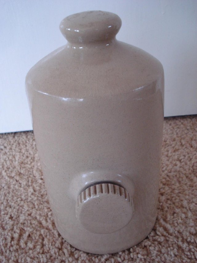 Preview of the first image of VINTAGE ANTIQUE RARE STONEWARE HOT WATER BOTTLE/BED WARMER.