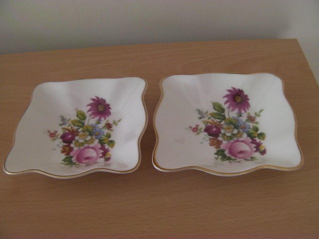 Preview of the first image of Pair of Vintage Coalport Trinket Dishes.